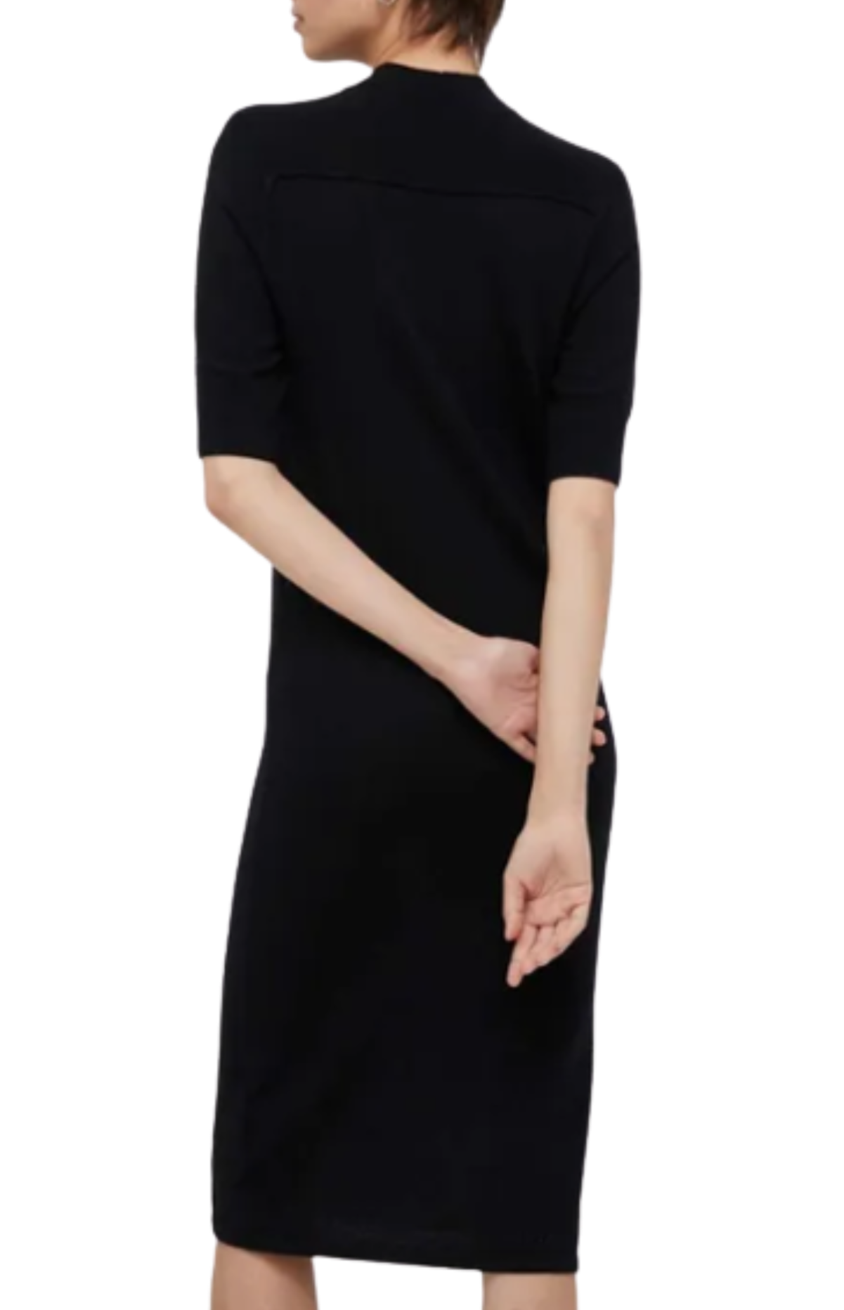 CALVIN KLEIN -EXTRA FINE WOOL 1/2 SLEEVE DRESS K20K205751_BEH | VROOM  Fashion Area Επώνυμη γυναικεία μόδα
